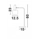 Gold Metal White Metal Shade White Base LED E27 1x12 Watt 230 Volt IP20 Bulb Excluded Cable Length: 180 cm D: 12.5 H: 60 cm 