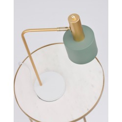Gold Metal Mint Metal Shade White Base LED E27 1x12 Watt 230 Volt IP20 Bulb Excluded Cable Length: 180 cm D: 12.5 H: 60 cm 