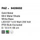 Gold Metal Mint Metal Shade White Base LED E27 1x12 Watt 230 Volt IP20 Bulb Excluded Cable Length: 180 cm D: 12.5 H: 60 cm 
