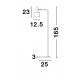 Gold Metal Mint Metal Shade White Base LED E27 1x12 Watt 230 Volt IP20 Bulb Excluded Cable Length: 170 cm D: 12.5 H: 165 cm 