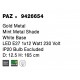 Gold Metal Mint Metal Shade White Base LED E27 1x12 Watt 230 Volt IP20 Bulb Excluded Cable Length: 170 cm D: 12.5 H: 165 cm 