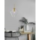 Gold Metal & Clear Glass LED E27 1x12 Watt 230 Volt IP20 Bulb Excluded D: 23 H1: 35 H2: 122 cm Adjustable height 