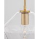 Gold Metal & Clear Glass LED E27 1x12 Watt 230 Volt IP20 Bulb Excluded D: 23 H1: 35 H2: 122 cm Adjustable height 