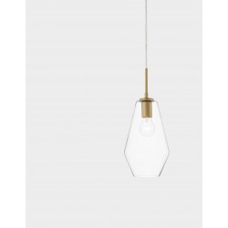 Antique Brass Metal Clear Glass LED E27 1x12 Watt 230 Volt IP20 Bulb Excluded L: 13 W: 17.5 H: 35 cm Adjustable height 