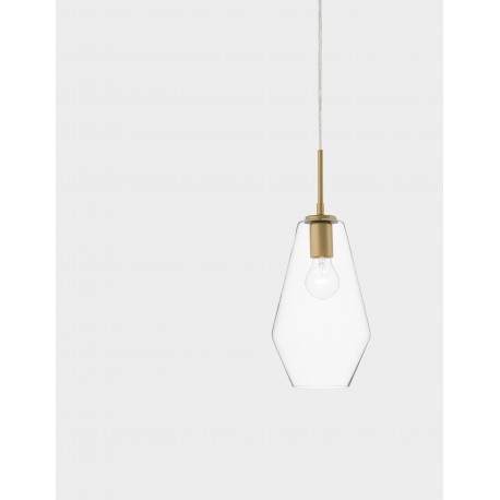 Antique Brass Metal Clear Glass LED E27 1x12 Watt 230 Volt IP20 Bulb Excluded L: 13 W: 17.5 H: 35 cm Adjustable height 