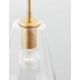 Antique Brass Metal Clear Glass LED E27 1x12 Watt 230 Volt IP20 Bulb Excluded L: 13 W: 17.5 H: 35 cm Adjustable height 