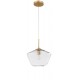 Antique Brass Metal Clear Glass LED E27 1x12 Watt 230 Volt IP20 Bulb Excluded L: 13 W: 17.5 H: 35 cm Adjustable height 
