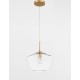 Antique Brass Metal Clear Glass LED E27 1x12 Watt 230 Volt IP20 Bulb Excluded L: 13 W: 17.5 H: 35 cm Adjustable height 
