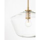 Antique Brass Metal Clear Glass LED E27 1x12 Watt 230 Volt IP20 Bulb Excluded L: 13 W: 17.5 H: 35 cm Adjustable height 