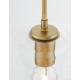 Antique Brass Metal Clear Glass LED E27 1x12 Watt 230 Volt IP20 Bulb Excluded L: 13 W: 17.5 H: 35 cm Adjustable height 