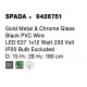 Gold Metal & Smoky Glass Black PVC Wire LED E27 1x12 Watt 230 Volt IP20 Bulb Excluded D: 15 H1: 28 H2: 180 cm Adjustable height 