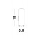 Sandy Black Aluminium LED GU10 2x10 IP20 220-240 Volt Bulb Excluded D: 5.6 W: 8 H: 18 cm 