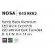 Sandy Black Aluminium LED GU10 2x10 IP20 220-240 Volt Bulb Excluded D: 5.6 W: 8 H: 18 cm 
