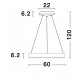 CCT Dimmable - Wireless Sandy White Aluminium & Acrylic LED 50 Watt 230 Volt 2864Lm 3000K - 4000K IP20 D: 60 H: 120 cm Adjustab