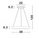 Triac Dimmable Sandy Black Aluminium & Acrylic LED 30 Watt 230 Volt 1845Lm 3000K IP20 D: 38 H: 120 cm Adjustable Height 