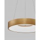 Triac Dimmable Brushed Gold Aluminium & Acrylic LED 30 Watt 230 Volt 1845Lm 3000K IP20 D: 38 H: 120 cm Adjustable Height 