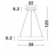 Triac Dimmable Brushed Gold Aluminium & Acrylic LED 30 Watt 230 Volt 1845Lm 3000K IP20 D: 38 H: 120 cm Adjustable Height 