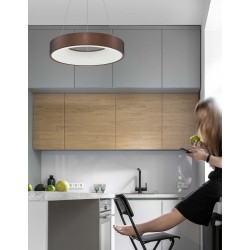 Triac Dimmable Brushed Coffee Aluminium & Acrylic LED 30 Watt 230 Volt 1845Lm 3000K IP20 D: 38 H: 120 cm Adjustable Height 