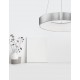 Triac Dimmable Brushed Silver Aluminium & Acrylic LED 30 Watt 230 Volt 1845Lm 3000K IP20 D: 38 H: 120 cm Adjustable Height 