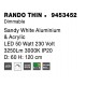 3000K Triac Dimmable Sandy White Aluminium & Acrylic LED 50 Watt 230 Volt 2864Lm 3000K IP20 D: 60 H: 120 cm Adjustable Height 