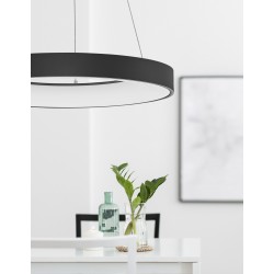 3000K Triac Dimmable Sandy Black Aluminium & Acrylic LED 50 Watt 230 Volt 2864Lm 3000K IP20 D: 60 H: 120 cm Adjustable Height 