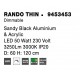 3000K Triac Dimmable Sandy Black Aluminium & Acrylic LED 50 Watt 230 Volt 2864Lm 3000K IP20 D: 60 H: 120 cm Adjustable Height 