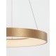 Triac Dimmable Brushed Gold Aluminium & Acrylic LED 50 Watt 230 Volt 2864Lm 3000K IP20 D: 60 H: 120 cm Adjustable Height 