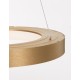 Triac Dimmable Brushed Gold Aluminium & Acrylic LED 50 Watt 230 Volt 2864Lm 3000K IP20 D: 60 H: 120 cm Adjustable Height 
