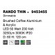 Triac Dimmable Brushed Coffee Aluminium & Acrylic LED 50 Watt 230 Volt 2864Lm 3000K IP20 D: 60 H: 120 cm Adjustable Height 