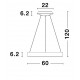 Triac Dimmable Brushed Silver Aluminium & Acrylic LED 50 Watt 230 Volt 2864Lm 3000K IP20 D: 60 H: 120 cm Adjustable Height 