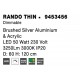 Triac Dimmable Brushed Silver Aluminium & Acrylic LED 50 Watt 230 Volt 2864Lm 3000K IP20 D: 60 H: 120 cm Adjustable Height 