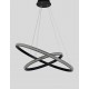 Traic Dimmable Sandy Black Aluminium & Acrylic LED 45 Watt 230 Volt 2737Lm 3000K IP20 D1: 67 D2: 47.5 H: 120 cm Adjustable heig