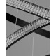 Traic Dimmable Sandy Black Aluminium & Acrylic LED 45 Watt 230 Volt 2737Lm 3000K IP20 D1: 67 D2: 47.5 H: 120 cm Adjustable heig