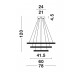 Traic Dimmable Sandy Black Aluminium & Acrylic LED 62 Watt 230 Volt 3586Lm 3000K IP20 D1: 78 D2: 60 D3: 41.5 H: 120 cm Adjusta