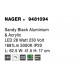 Sandy Black Aluminium & Acrylic LED 28 Watt 230 Volt 1681Lm 3000K IP20 L: 62.5 W: 41.5 H: 17 cm 