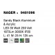 Sandy Black Aluminium & Acrylic LED 35 Watt 230 Volt 1873Lm 3000K IP20 L: 41 W: 25 H: 125 cm 