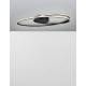 Matt Black Aluminium & Acrylic LED 28 Watt 230 Volt 1950Lm 3000K IP20 D: 60 W: 35 H: 15 cm 