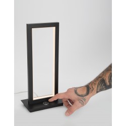 Triac Dimmable Matt Black Aluminium & Acrylic 3 Step Touch Dimmable LED 11 Watt 230 Volt 699Lm 3000K IP20 L: 17.5 W: 10 H: 36 cm