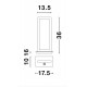 Triac Dimmable Matt Black Aluminium & Acrylic 3 Step Touch Dimmable LED 11 Watt 230 Volt 699Lm 3000K IP20 L: 17.5 W: 10 H: 36 cm