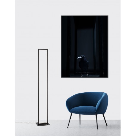 Matt Black Aluminium & Acrylic LED 38 Watt 230 Volt 3363Lm 3000K IP20 L: 26 W: 16 H: 153 cm 
