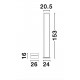 Matt Black Aluminium & Acrylic LED 38 Watt 230 Volt 3363Lm 3000K IP20 L: 26 W: 16 H: 153 cm 