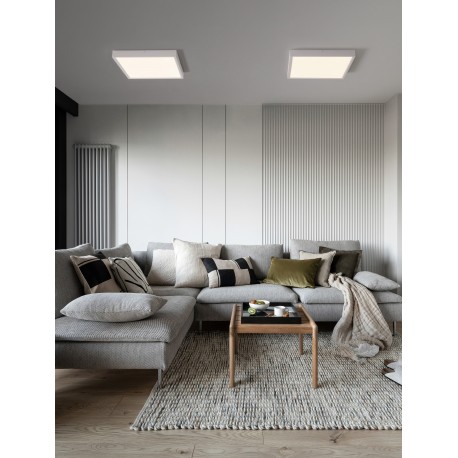 Sandy White Aluminium & Acrylic LED 32 Watt 230 Volt 2240Lm 3000K IP20 L: 40 W: 40 H: 4.5 cm 