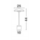 Gold & Black Metal LED 5 Watt 230 Volt 250Lm 3000K IP20 Cable Length: 180 cm D: 25 W: 10 H: 44 cm 