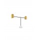 Gold & Black Metal & Marble LED E27 2x12 Watt 230 Volt IP20 Bulb Excluded Cable Length: 180 cm L: 65 W: 15 H: 55 cm Rotating & A