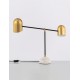 Gold & Black Metal & Marble LED E27 2x12 Watt 230 Volt IP20 Bulb Excluded Cable Length: 180 cm L: 65 W: 15 H: 55 cm Rotating & A