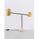 Gold & Black Metal & Marble LED E27 2x12 Watt 230 Volt IP20 Bulb Excluded Cable Length: 180 cm L: 65 W: 15 H: 55 cm Rotating & A