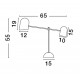Gold & Black Metal & Marble LED E27 2x12 Watt 230 Volt IP20 Bulb Excluded Cable Length: 180 cm L: 65 W: 15 H: 55 cm Rotating & A