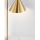 Brass Metal & White Marble Base LED E27 1x12 Watt 230 Volt IP20 Bulb Excluded Cable Length: 130 cm D: 19 W: 26 H: 60 cm 