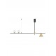 Sandy Black Metal & Brass Gold LED E27 1x12 Watt LED G9 2x5 Watt 230 Volt IP20 Bulb Excluded L: 123 W: 15 H: 70 cm 