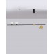 Sandy Black Metal & Brass Gold LED E27 1x12 Watt LED G9 2x5 Watt 230 Volt IP20 Bulb Excluded L: 123 W: 15 H: 70 cm 
